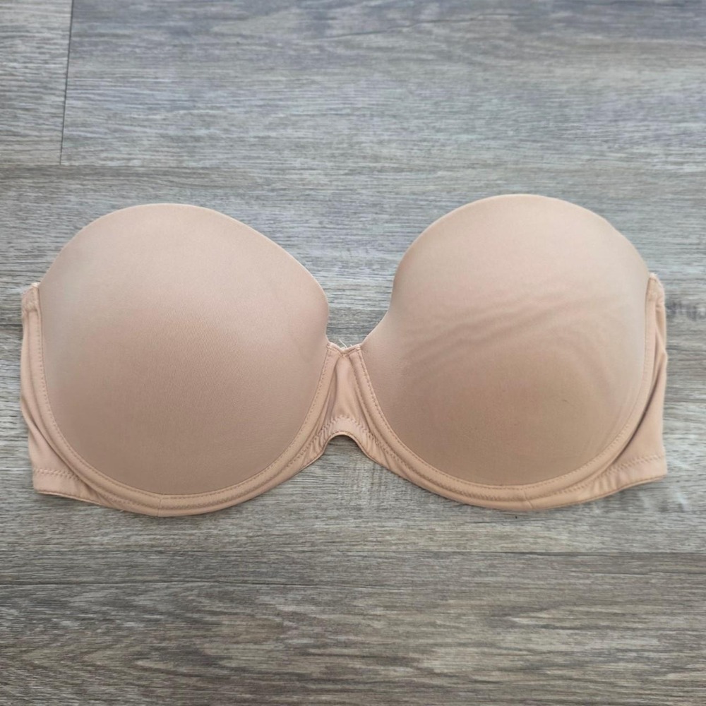 Calvin Klein Perfectly Fit Strapless Push-Up Bra Nude Beige 32D F2660